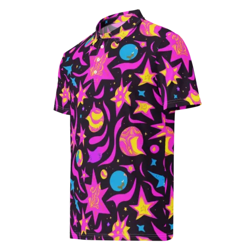 Nova After Dark on a Men's Slim Fit Polo Shirt