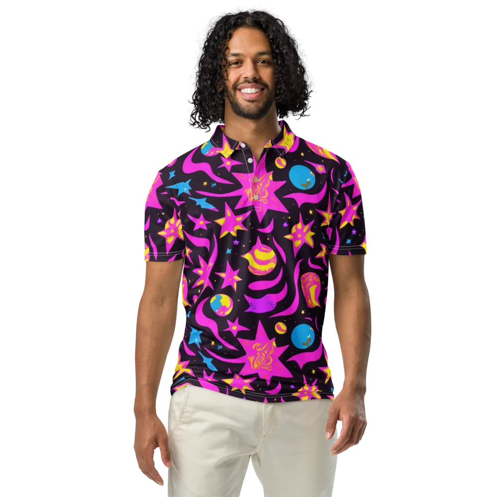Nova After Dark on Men's Slim Fit Polo Shirt — Front