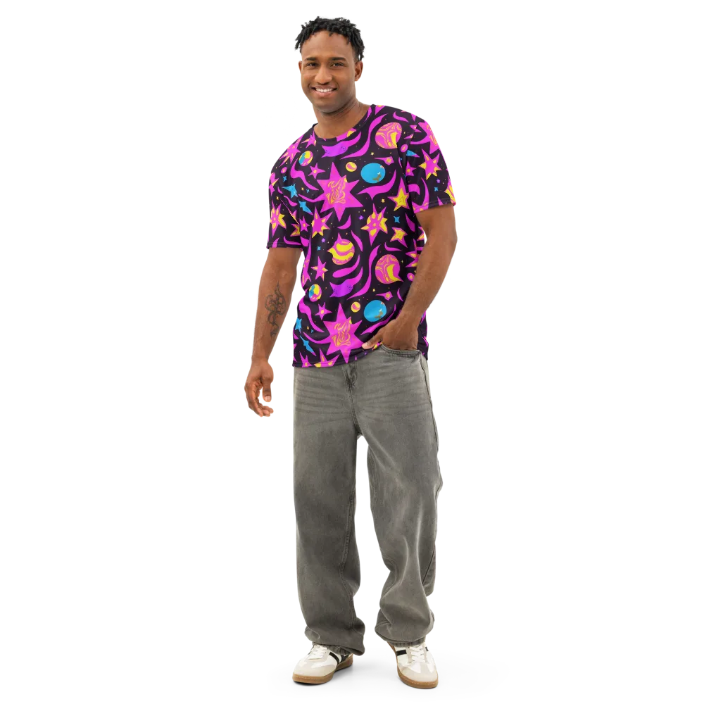 Nova After Dark on Men's Cotton Crew Neck T-Shirt — Front