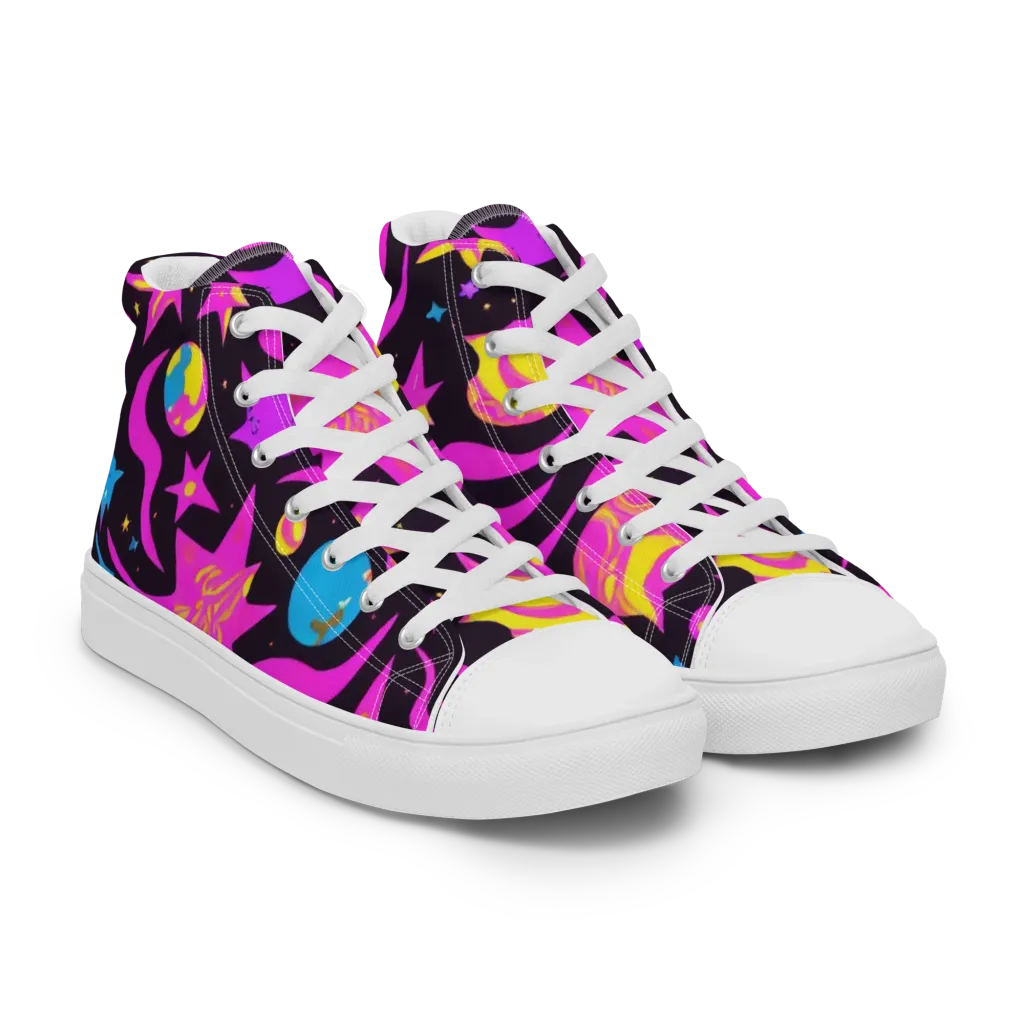Nova After Dark on Men's High Top Canvas Shoes — Right Front
