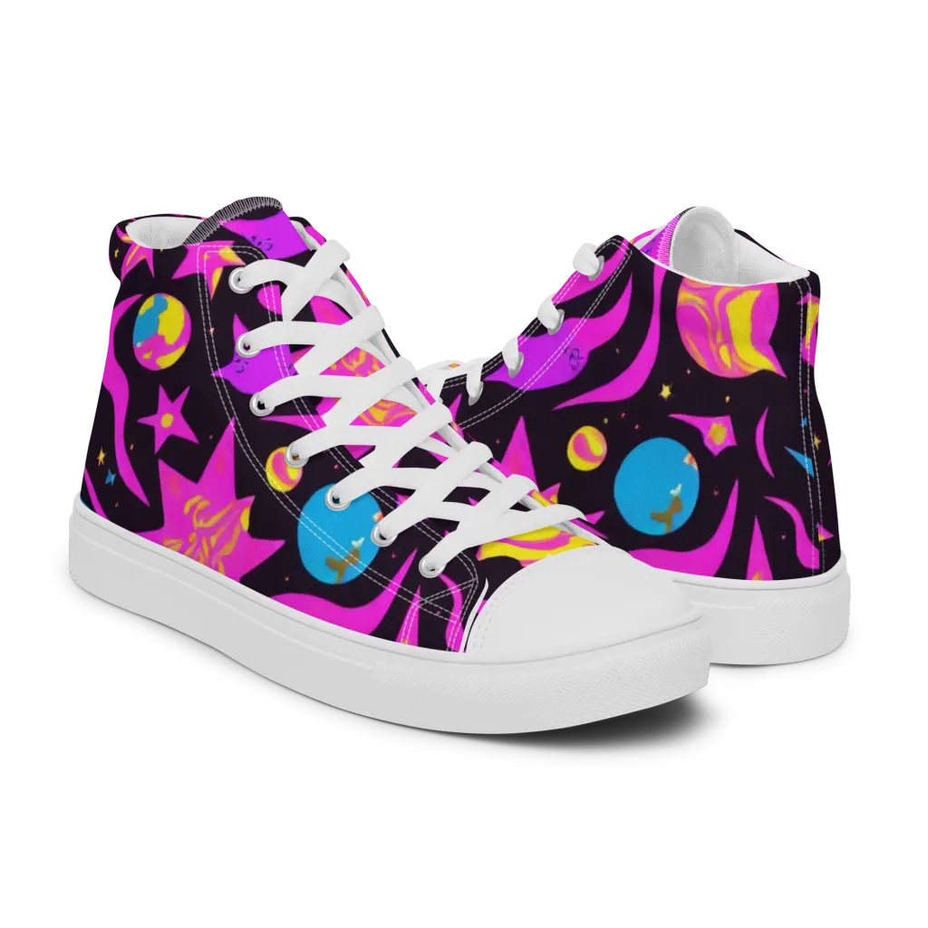 Nova After Dark on Men's High Top Canvas Shoes — Right