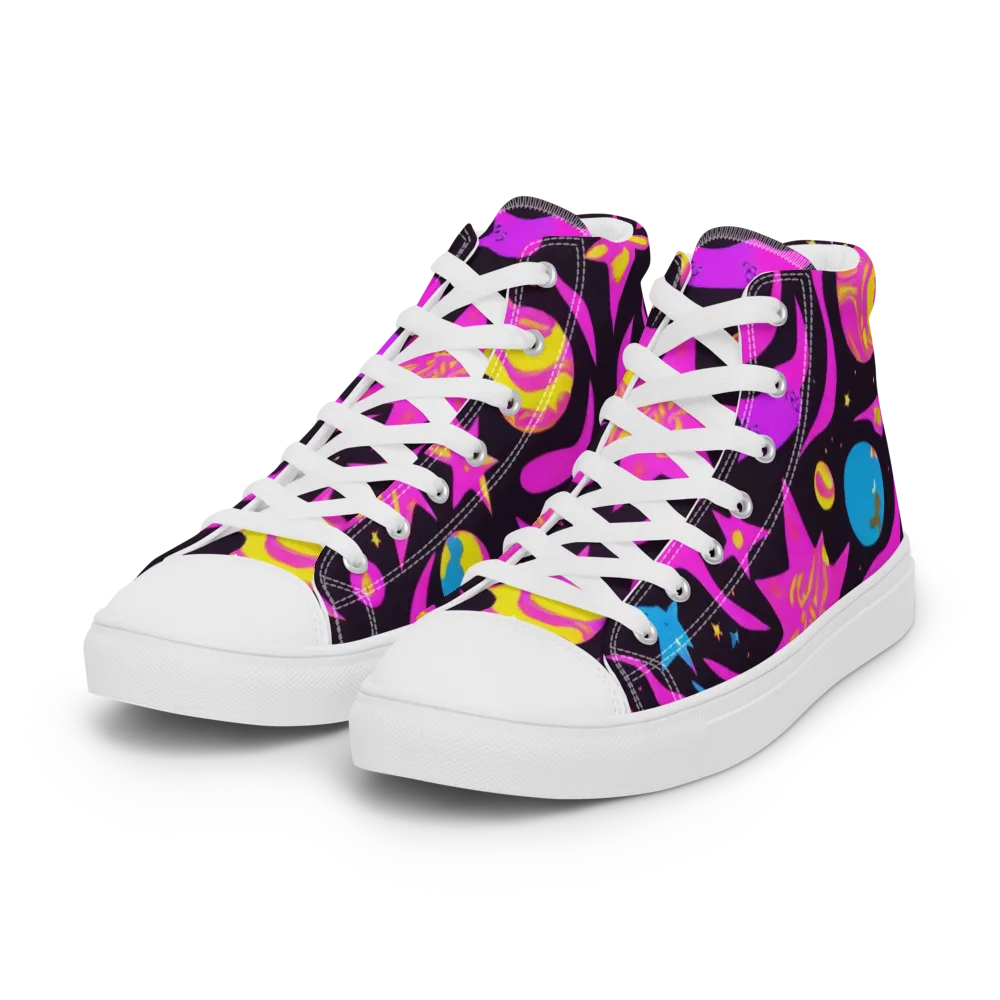Nova After Dark on Women's High Top Canvas Shoes — Left Front