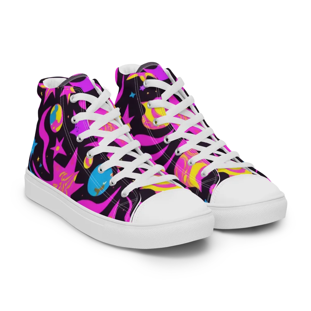 Nova After Dark on Women's High Top Canvas Shoes — Right Front