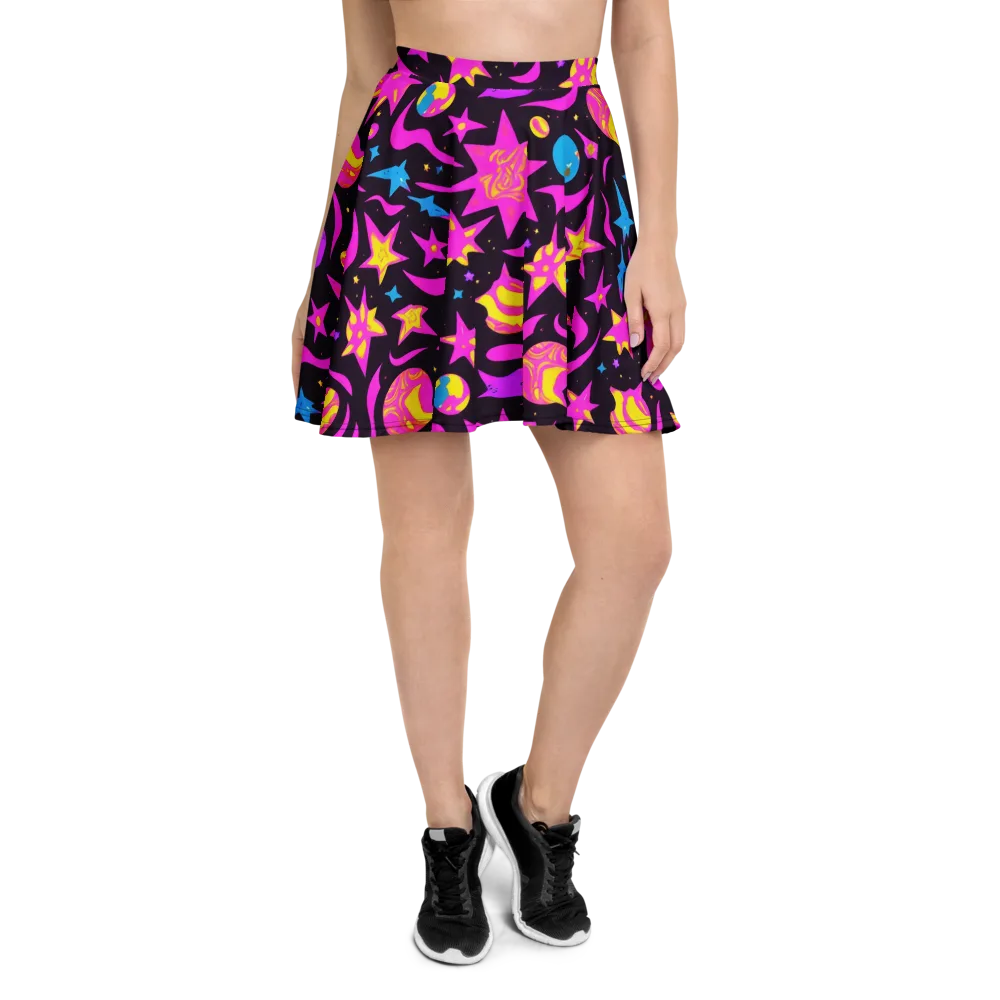 Nova After Dark on Skater Skirt — Front