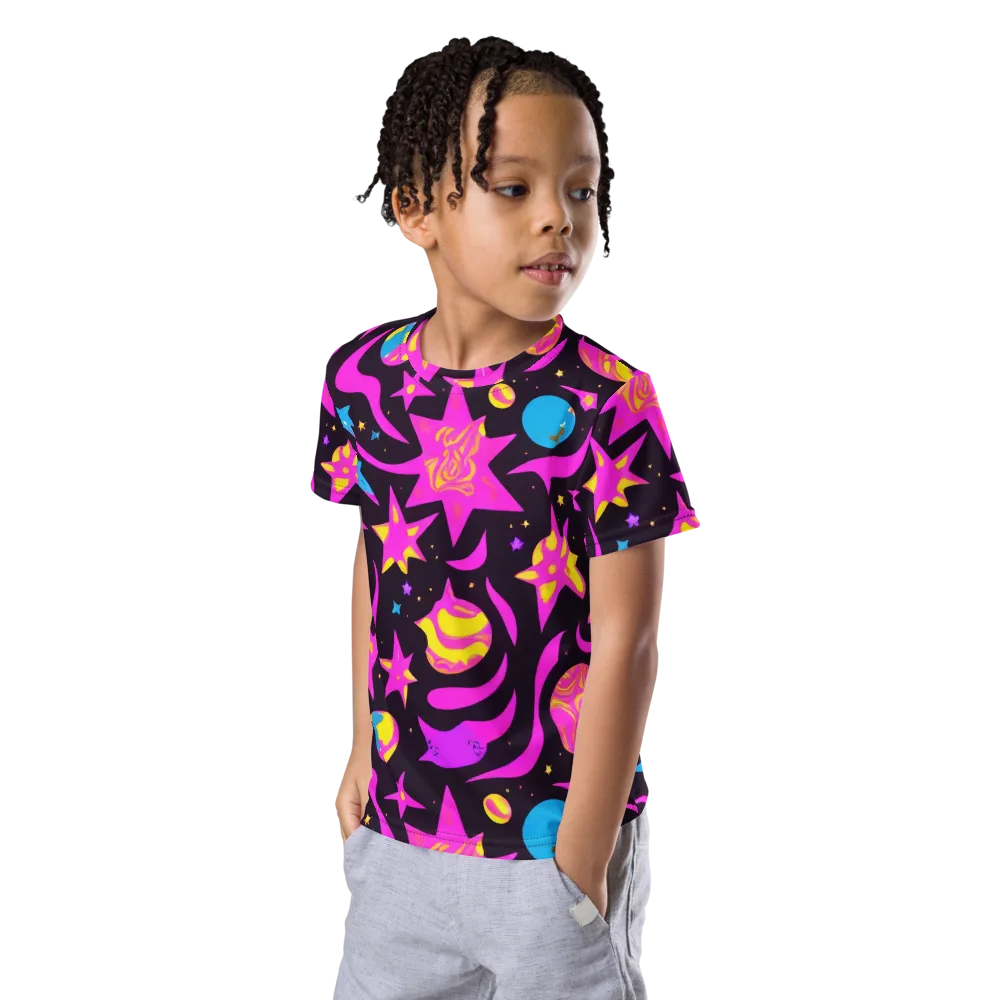Nova After Dark on Kids Crew Neck T-Shirt — Left Front