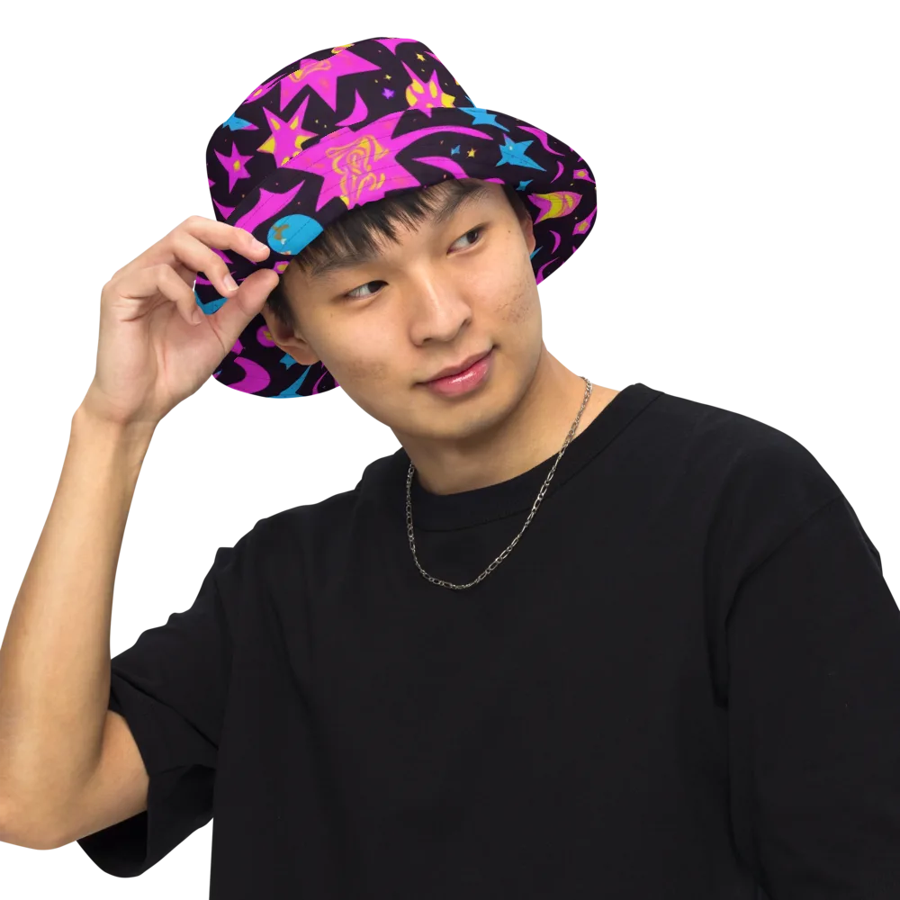 Nova After Dark on Reversible Bucket Hat — Front Inside