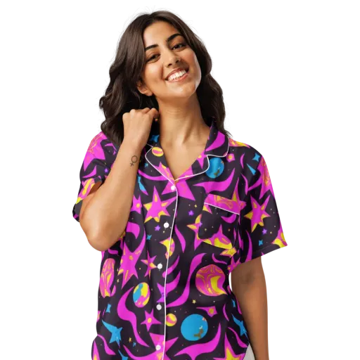 Nova After Dark on a Women's Short Sleeve Pajama Top