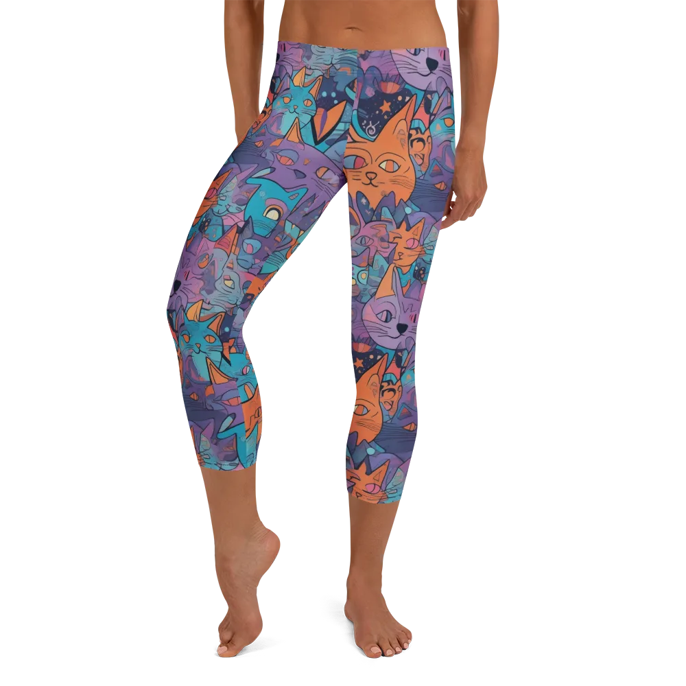 Whisker Spectrum on Capri Leggings — Front
