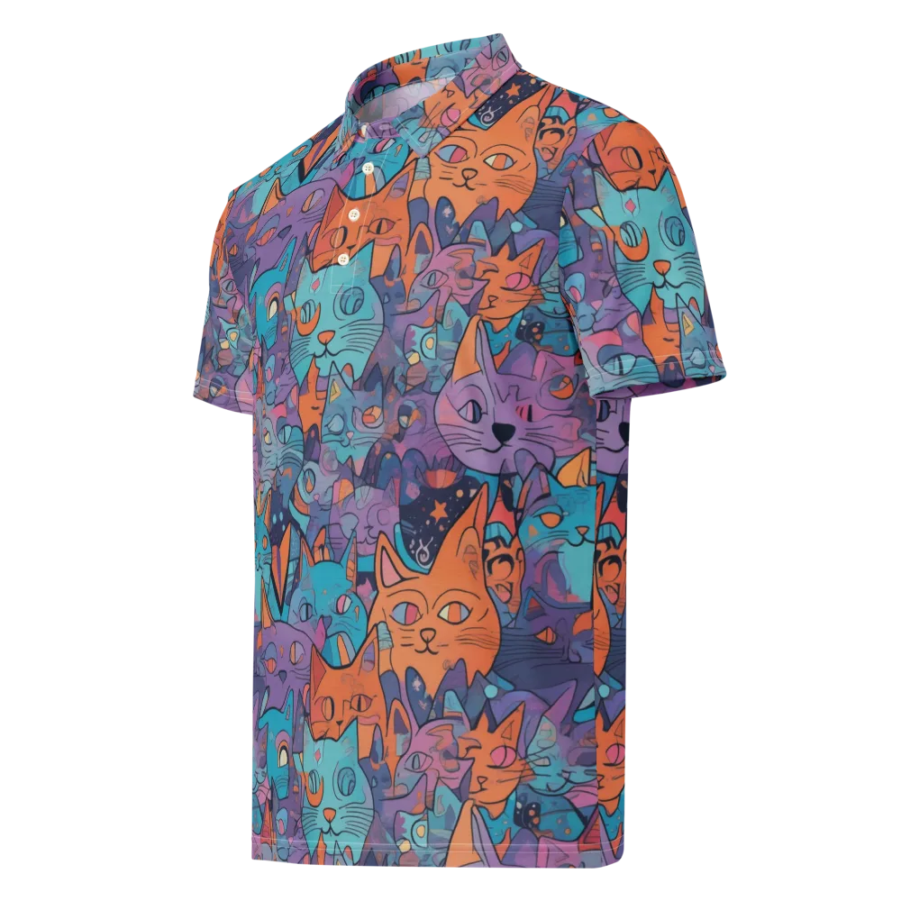 Whisker Spectrum on Men's Slim Fit Polo Shirt — Left Front