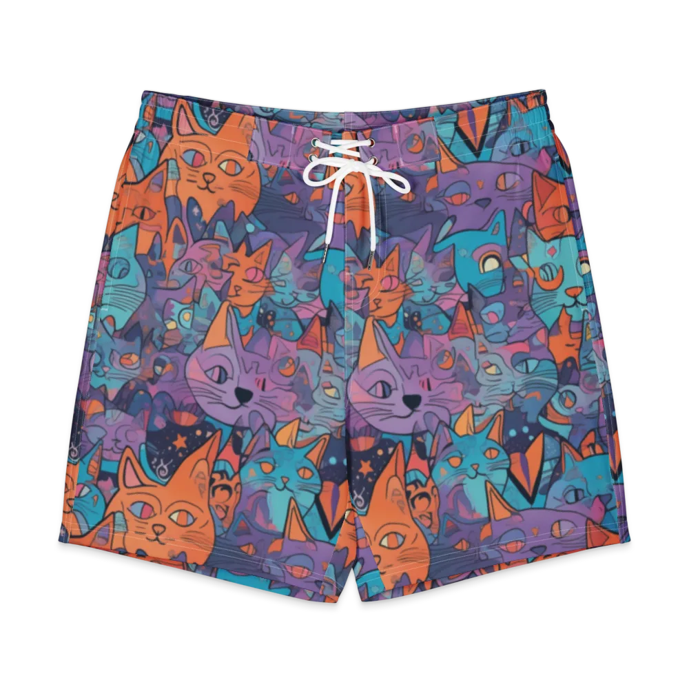 Whisker Spectrum on Men's Board Shorts — Front