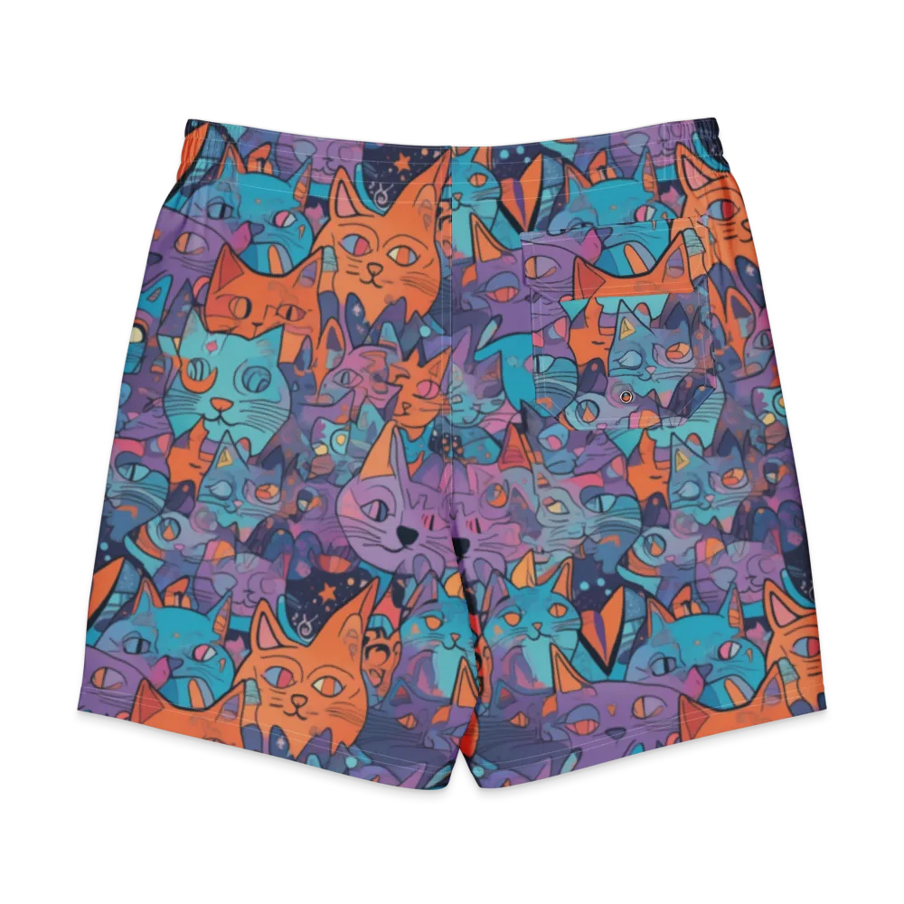 Whisker Spectrum on Men's Board Shorts — Back