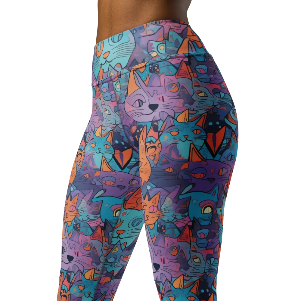 Whisker Spectrum on Yoga Leggings — Left Front