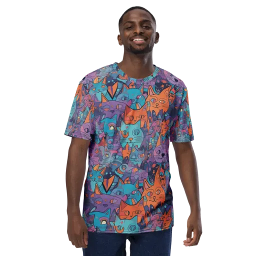 Whisker Spectrum on a Men's Crew Neck T-Shirt