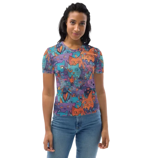 Whisker Spectrum on a Women's Crew Neck T-Shirt