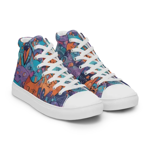 Whisker Spectrum on a Women's High Top Canvas Shoes