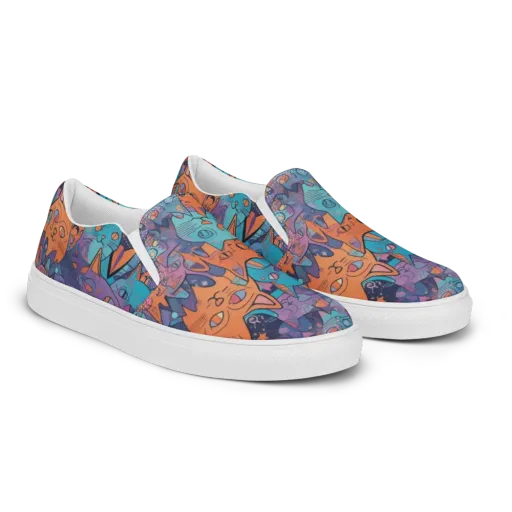 Whisker Spectrum on a Men's Slip-On Canvas Shoes