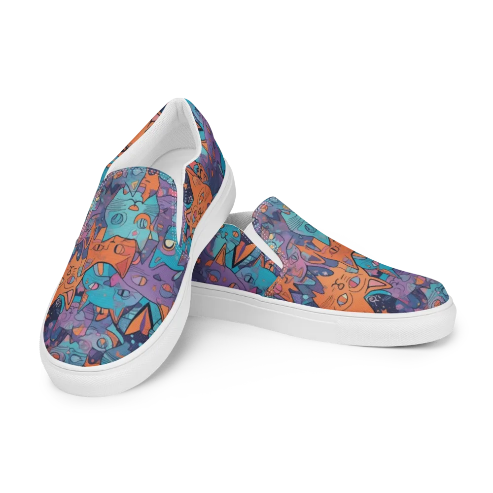 Whisker Spectrum on Men's Slip-On Canvas Shoes — Left Front