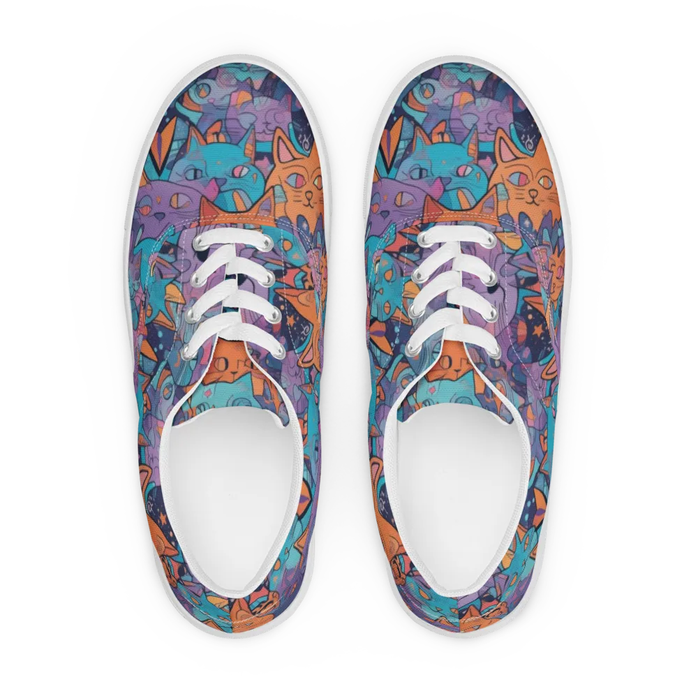 Whisker Spectrum on Men's Lace-Up Canvas Shoes — Front