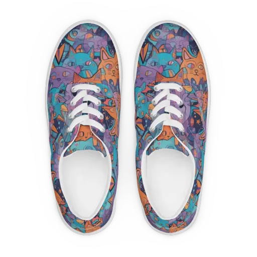 Whisker Spectrum on a Men's Lace-Up Canvas Shoes