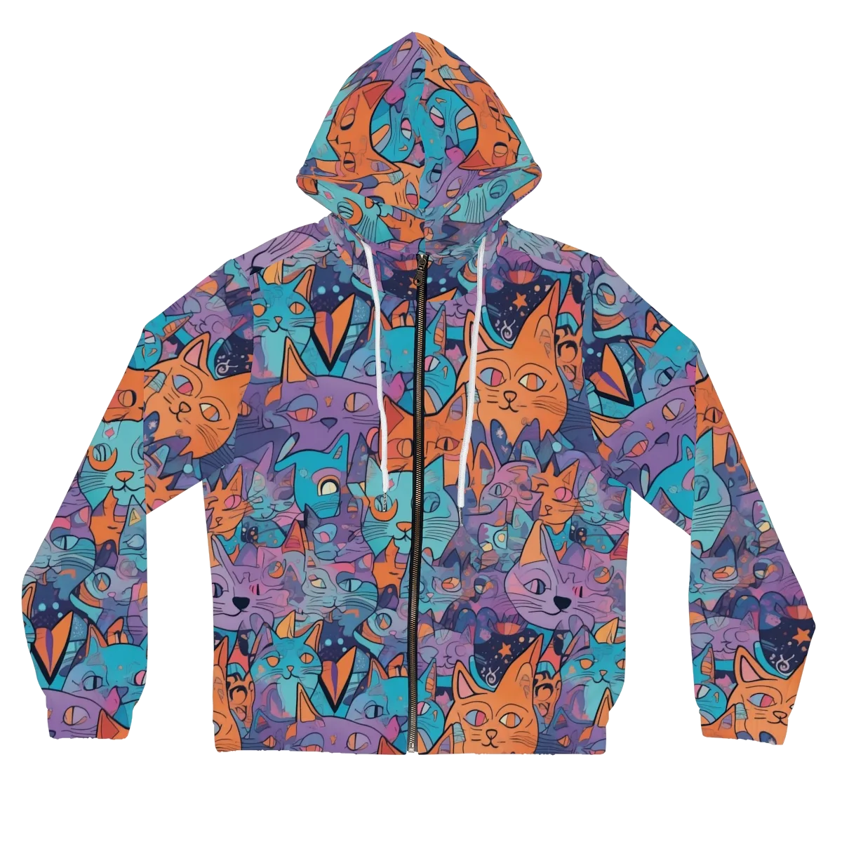 Whisker Spectrum on Women's Full-Zip Hoodie — Front