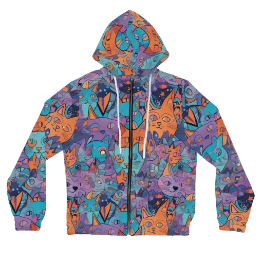 Whisker Spectrum on a Women's Full-Zip Hoodie