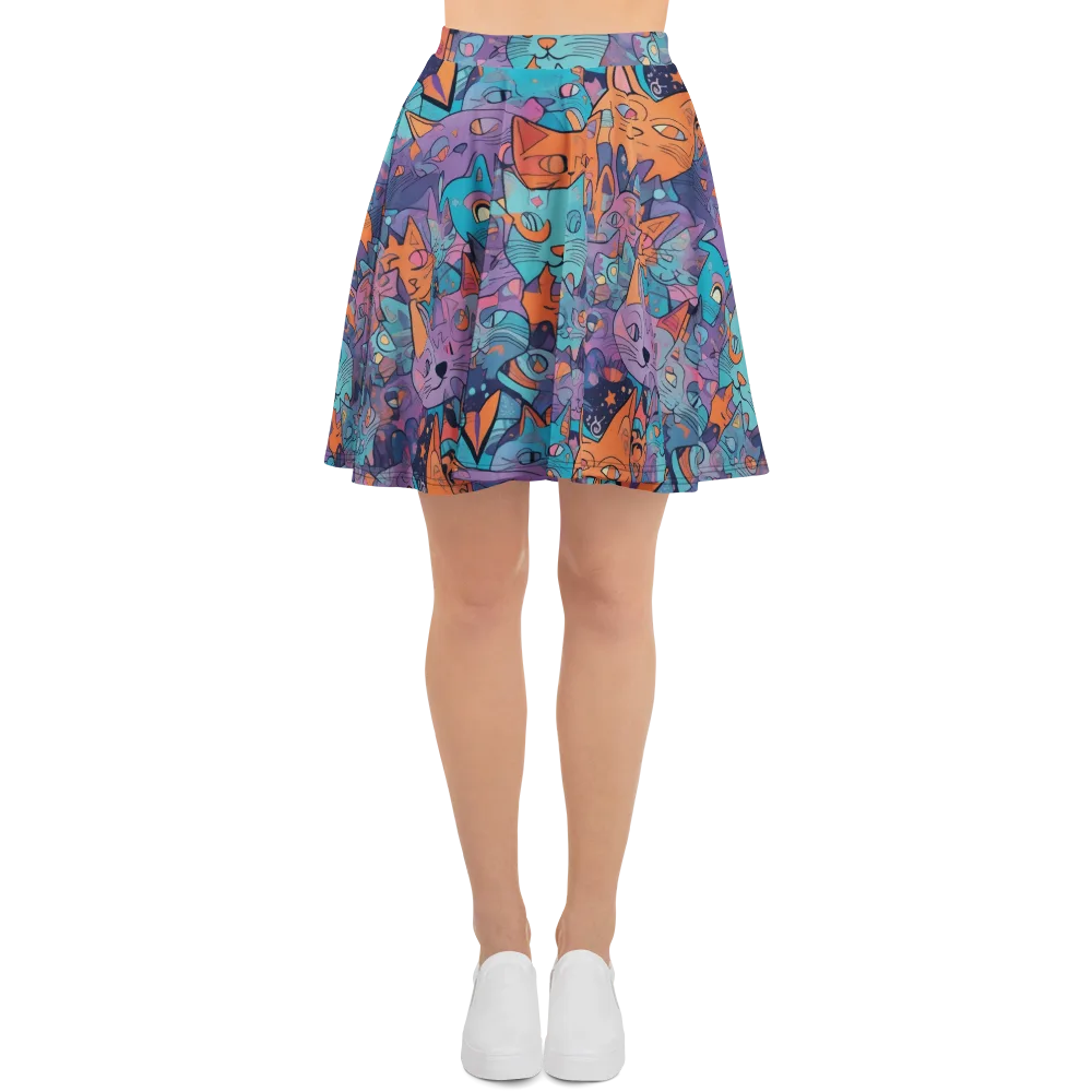 Whisker Spectrum on Skater Skirt — Front