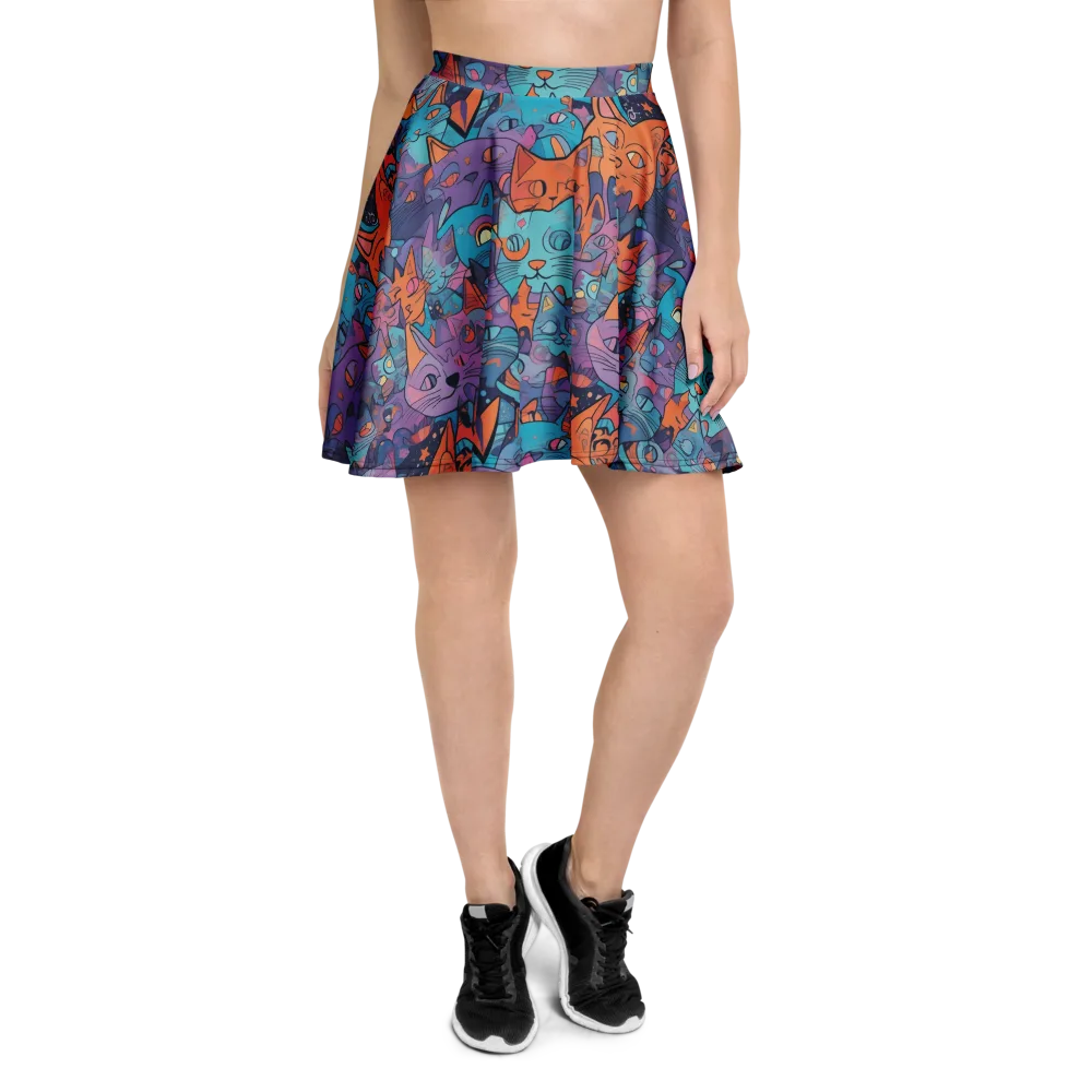 Whisker Spectrum on Skater Skirt — Front