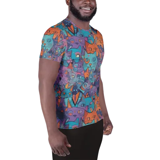 Whisker Spectrum on a Men's Athletic T-Shirt