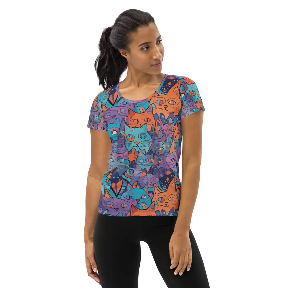Whisker Spectrum on Women's Athletic T-Shirt — Front