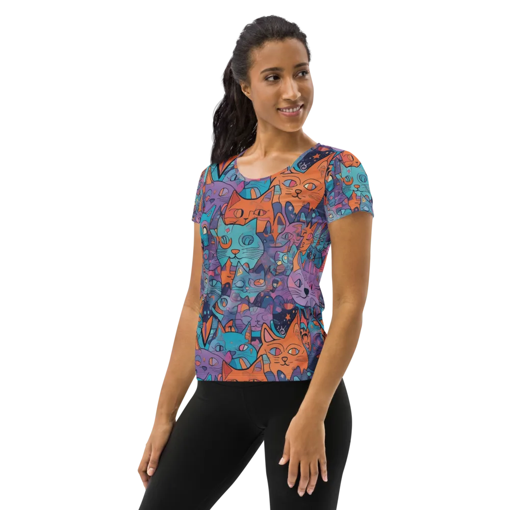 Whisker Spectrum on Women's Athletic T-Shirt — Left