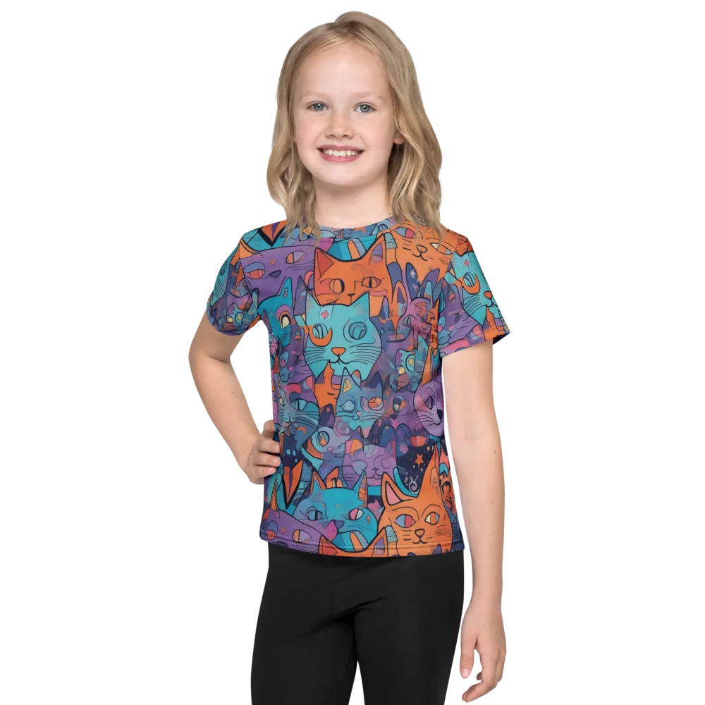 Whisker Spectrum on Kids Crew Neck T-Shirt — Front
