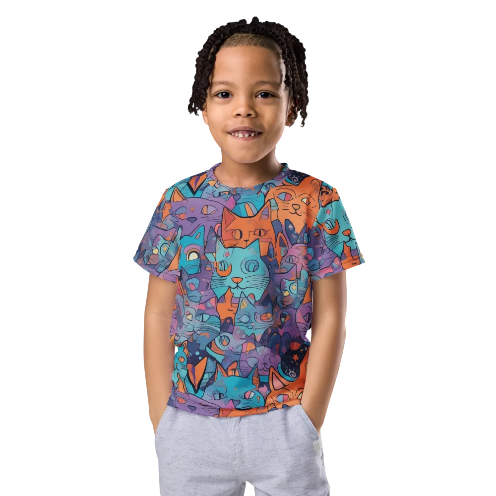 Whisker Spectrum on Kids Crew Neck T-Shirt — Front