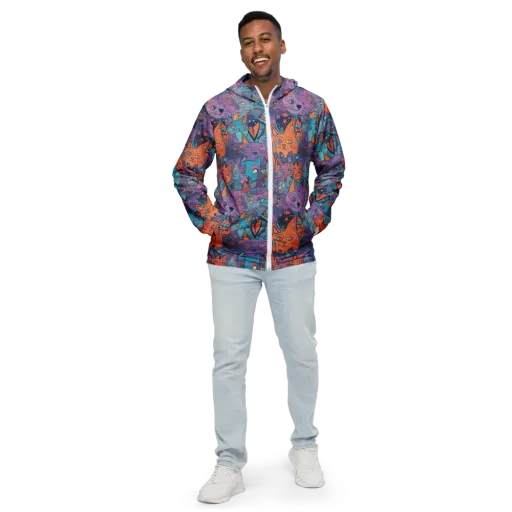 Whisker Spectrum on a Men's Windbreaker