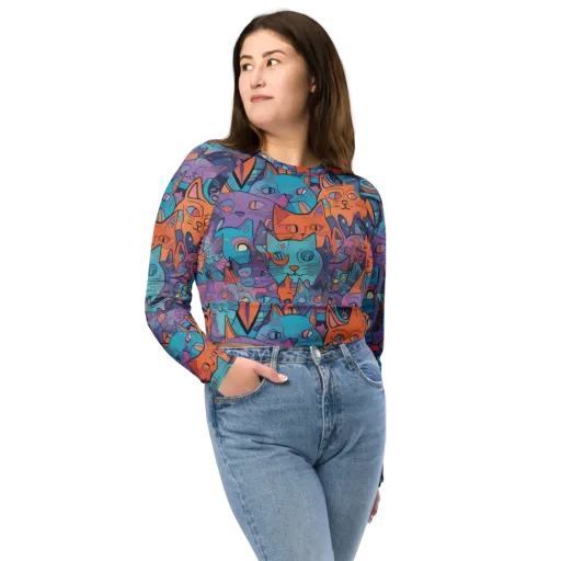 Whisker Spectrum on a Long Sleeve Crop Top