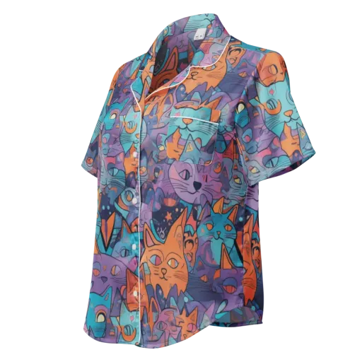Whisker Spectrum on a Women's Short Sleeve Pajama Top