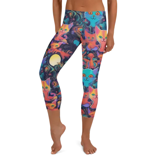 Orbiting Prowlers on a Capri Leggings
