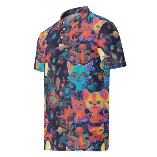 Orbiting Prowlers on a Men's Slim Fit Polo Shirt