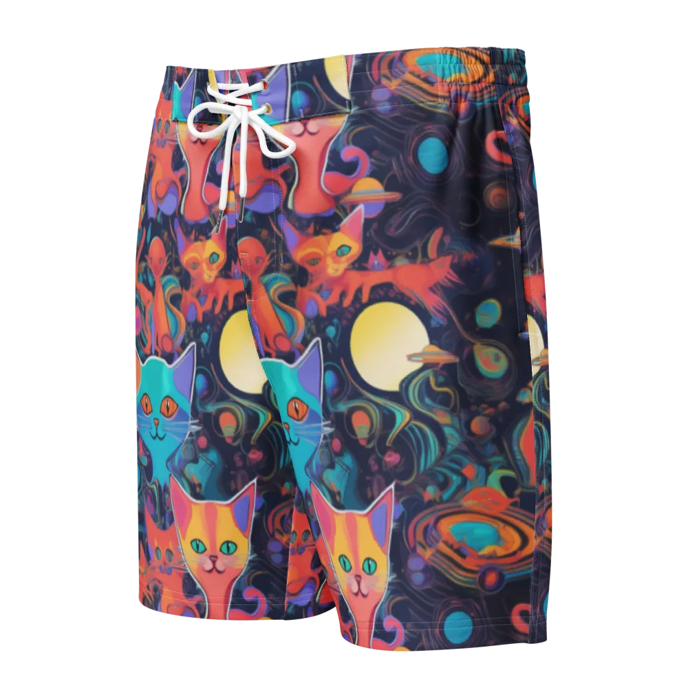 Orbiting Prowlers on Men's Board Shorts — Front