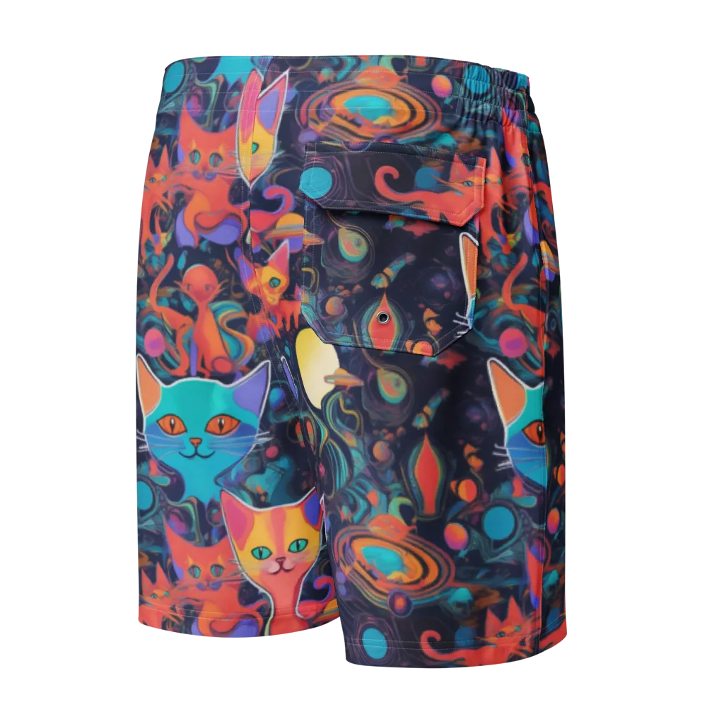 Orbiting Prowlers on Men's Board Shorts — Back