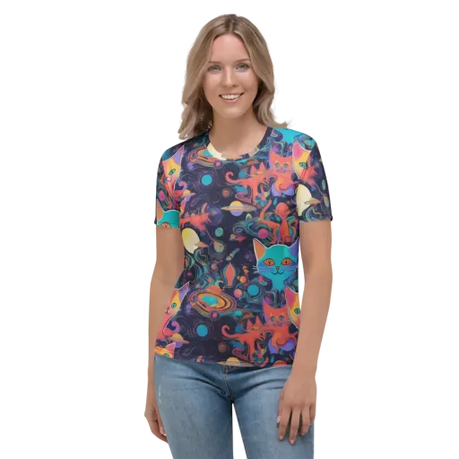 Orbiting Prowlers on a Women's Crew Neck T-Shirt