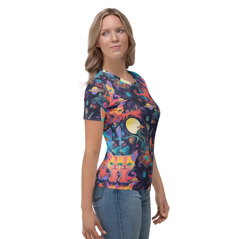 Orbiting Prowlers on Women's Crew Neck T-Shirt — Right
