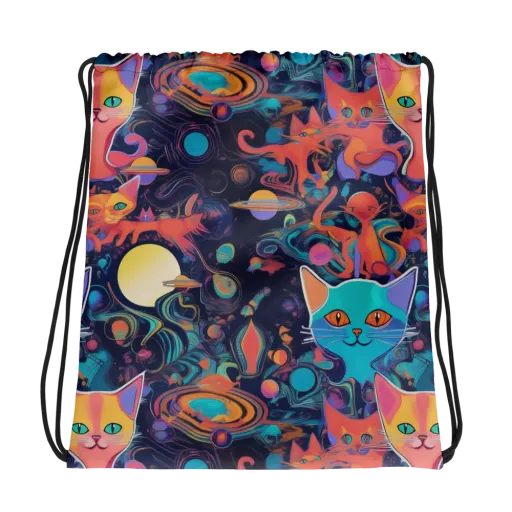 Orbiting Prowlers on a Drawstring Bag