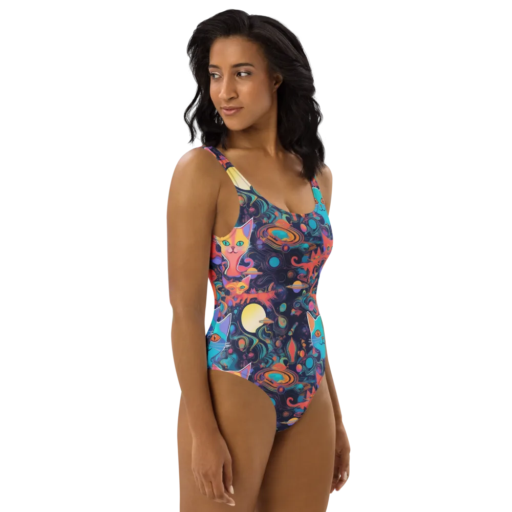 Orbiting Prowlers on One-Piece Swimsuit — Right