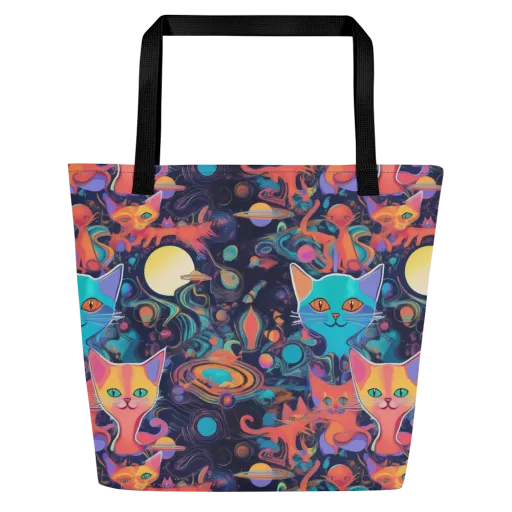 Orbiting Prowlers on a Large Tote Bag W/ Pocket