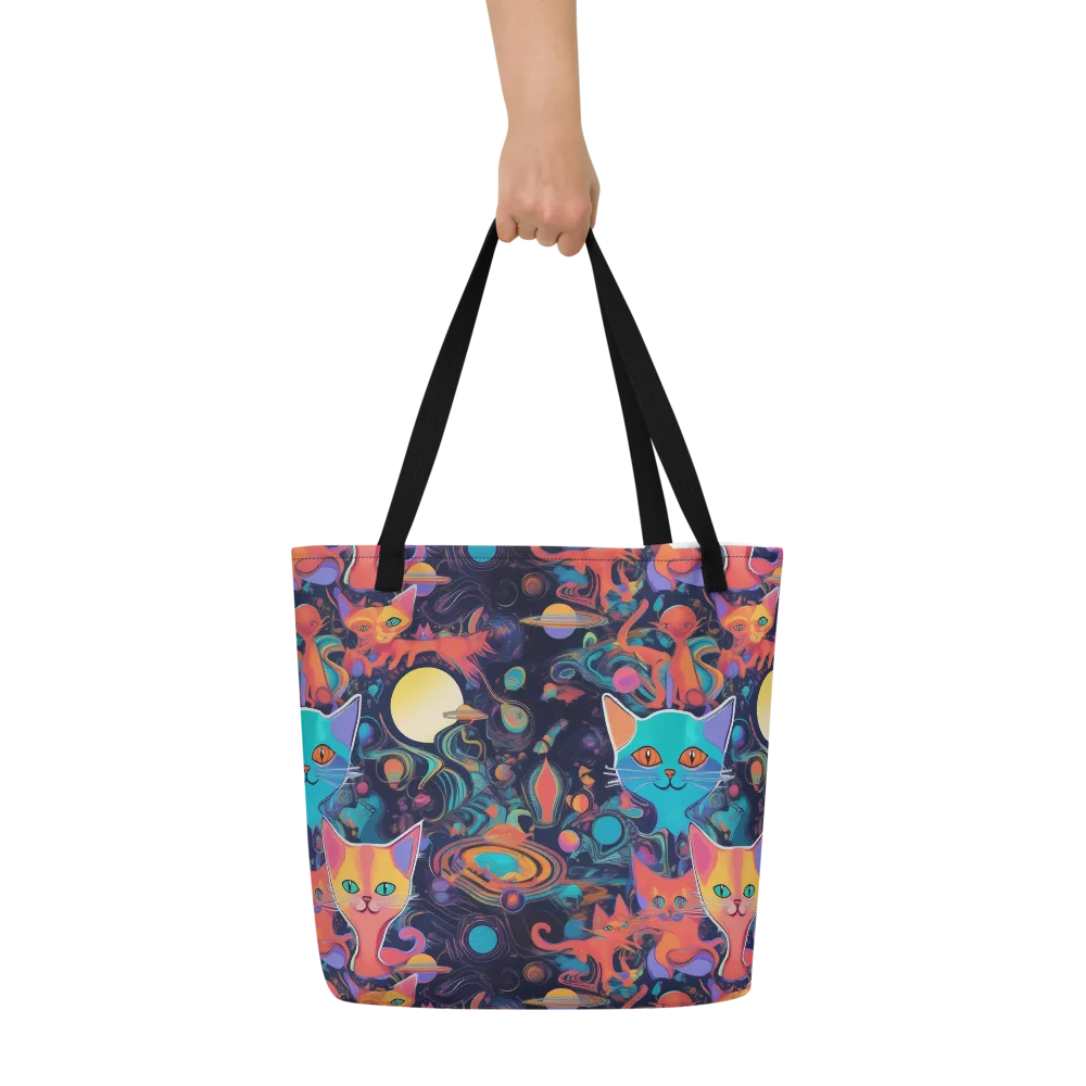 Orbiting Prowlers on Large Tote Bag W/ Pocket — Front