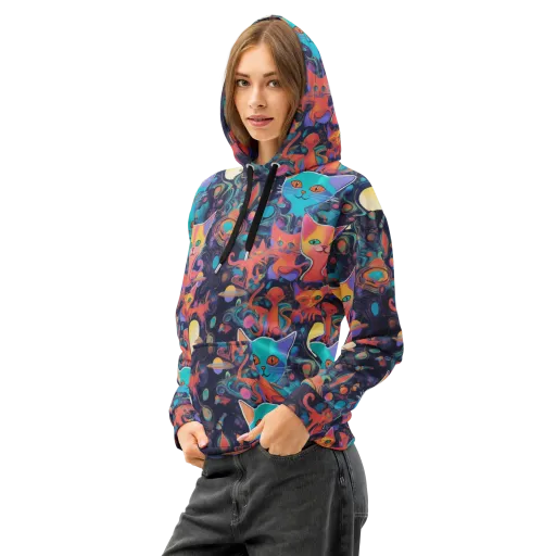 Orbiting Prowlers on a Cotton Hoodie
