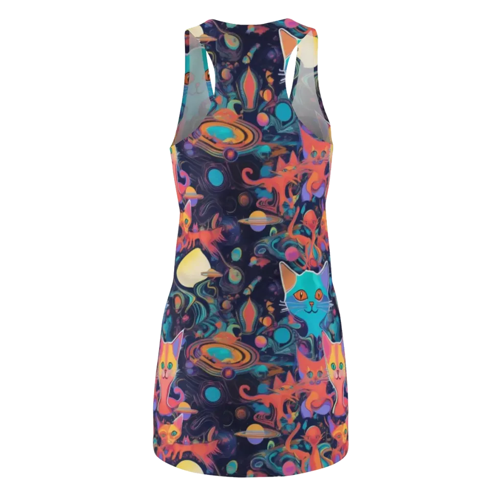 Orbiting Prowlers on Racerback Dress — Back