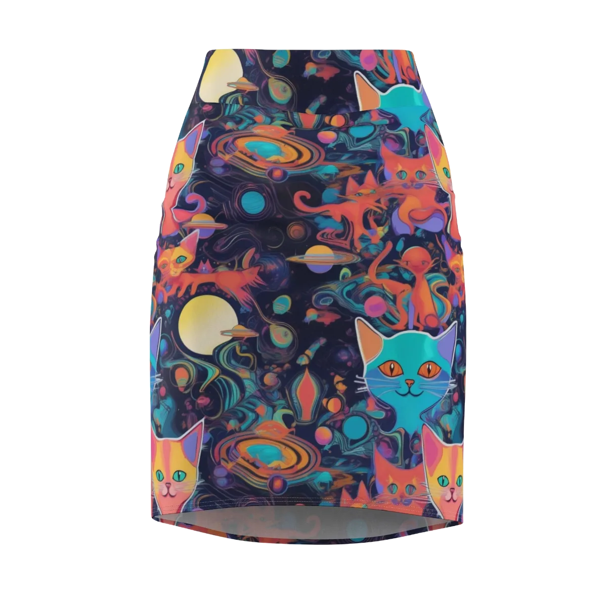 Orbiting Prowlers on Pencil Skirt — Front
