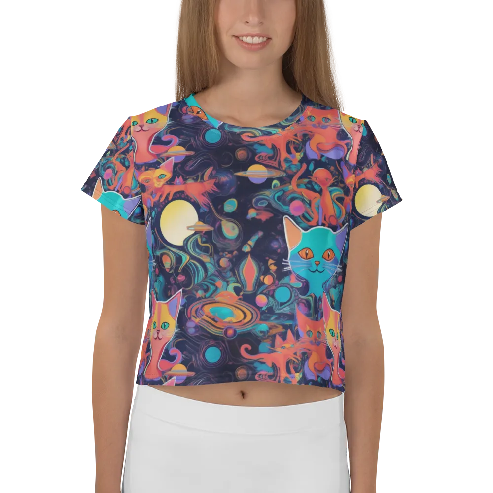 Orbiting Prowlers on Crop Tee — Front