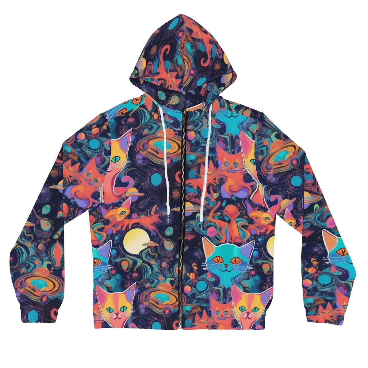 Orbiting Prowlers on Women's Full-Zip Hoodie — Front